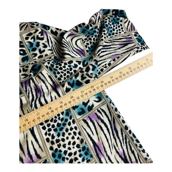 2686 VTG Alfred Dunner Animal Print Collard Button Up Blouse Sz 14 - Picture 8 of 10